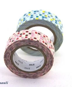 MT Washi Masking Tape Fliesenmuster Rosa Hellblau