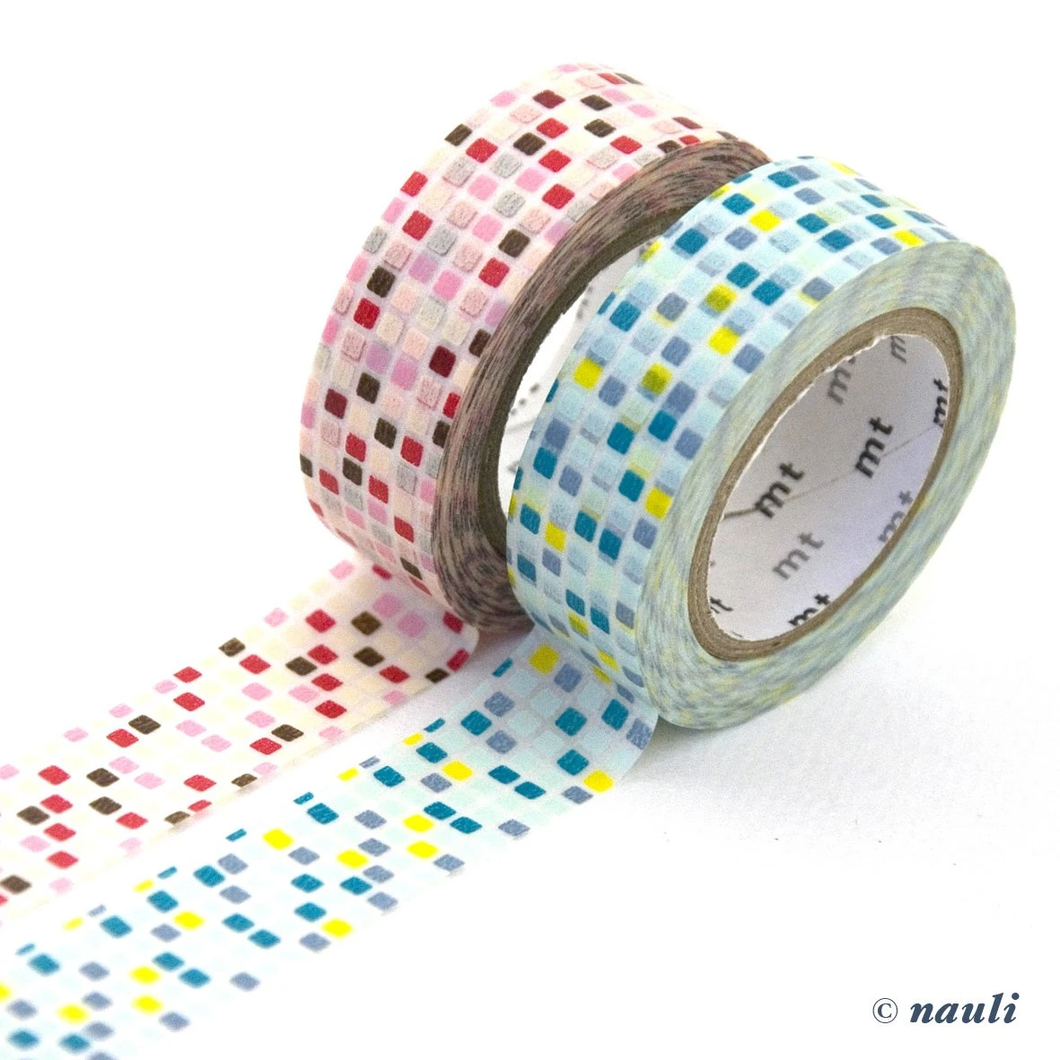 MT Washi Masking Tape Fliesenmuster Rosa Hellblau MT Washi Masking Tape Fliesenmuster Rosa Hellblau