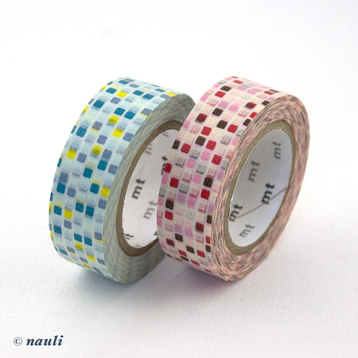 MT Washi Masking Tape Fliesenmuster Rosa Hellblau MT Washi Masking Tape Fliesenmuster Rosa Hellblau