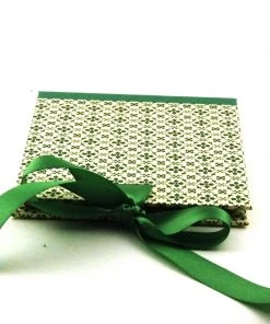 Nauli Geschenkverpackungen CD Hülle / DVD Verpackung - Sternblumen Grün Mit Satinband