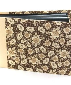 Nauli Fotoalben & Leporellos Fotoalbum M Englische Blumen Braun Mit Hellem Buchleinen