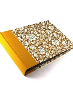 Nauli Fotoalben & Leporellos Fotoalbum M Renaissance Blumen Braun Senfgelb