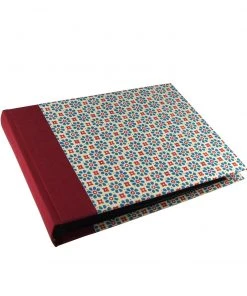 Nauli Fotoalbum M Stempelblumen Blau Rot Fotoalben & Leporellos