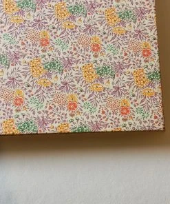 Nauli Fotoalbum XL Sommerblumen Rosa Mit Gelbem Leinenrücken Fotoalben & Leporellos