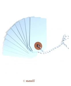 Nauli Geschenkverpackungen Geschenkanhänger Pastellfarben Rosa, Hellblau, Hellgrau, Weiß