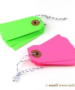 Nauli Neon Geschenkanhänger Grün Pink Rot Gelb