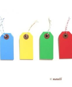 Nauli Geschenkanhänger Bauklötze Rot Grün Blau Gelb Geschenkverpackungen