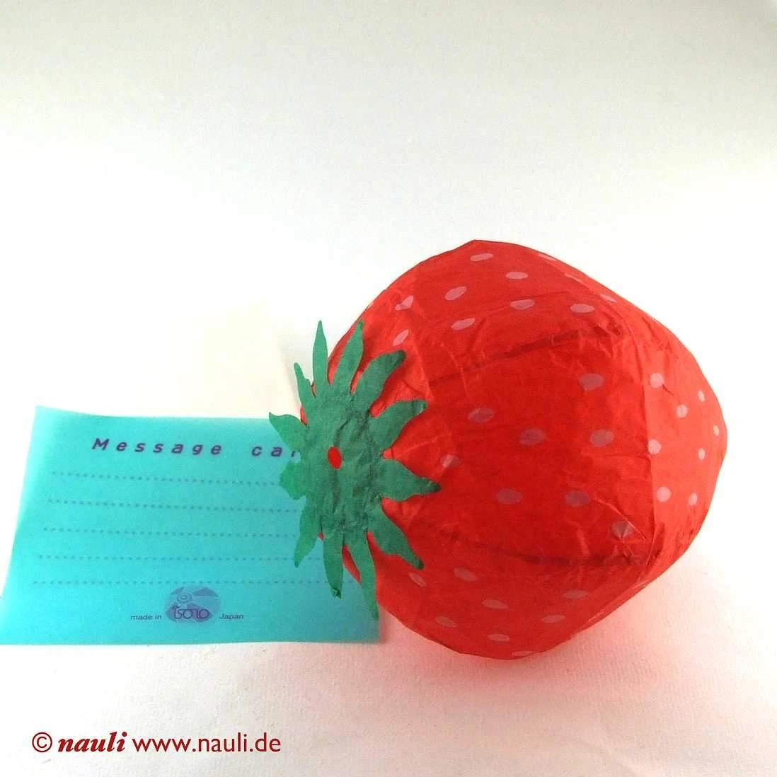 Nauli Kinder Japanischer Papierballon Erdbeere Mit Grußkarte Nauli Kinder Japanischer Papierballon Erdbeere Mit Grußkarte