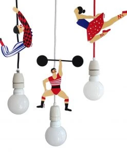 Nauli Für's Kinderzimmer Kabelartisten - Clown, Starker Mann Und Hochseilartistin - Für Vorhandene Lampenkabel