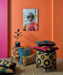 Nauli Kissenbezug Pink Und Die Sonne Quadratisch 50x50cm Wohnaccessoires