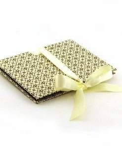 Nauli Fotoalben & Leporellos Leporello Braun Elfenbein Grafische Sternblumen