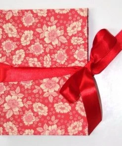 Nauli Leporello Englische Blumen Rot