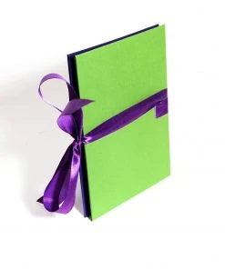 Nauli Leporello / Foto Faltbuch Blockfarben Apfelgrün Und Lila