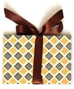 Nauli Fotoalben & Leporellos Leporello Karo Braun Gelb