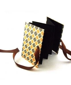 Nauli Fotoalben & Leporellos Leporello Karo Braun Gelb