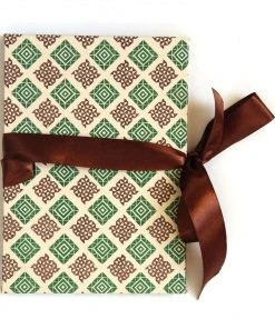 Nauli Leporello Karo Schach Braun Grün Fotoalben & Leporellos