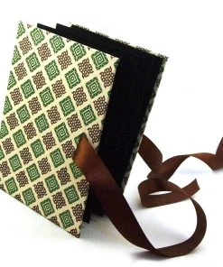 Nauli Leporello Karo Schach Braun Grün Fotoalben & Leporellos