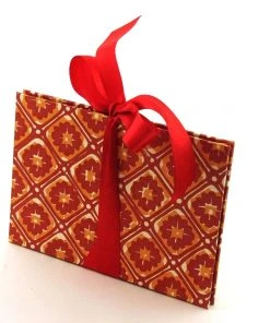 Nauli Leporello Rot Gelbe Batik Fotoalben & Leporellos