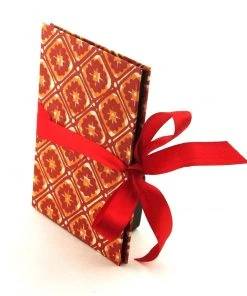 Nauli Leporello Rot Gelbe Batik Fotoalben & Leporellos