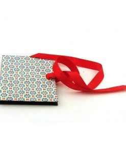 Nauli Leporello Stempelblumen Blau Rot Und Dunkelblau