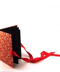 Nauli Leporello Rot Gelbe Batik Fotoalben & Leporellos