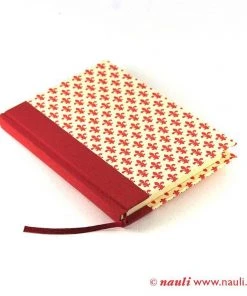 Nauli Kleines Notizbuch DIN A6 Fleur Des Lys Rot Blankobücher
