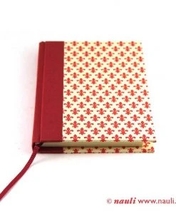 Nauli Kleines Notizbuch DIN A6 Fleur Des Lys Rot Blankobücher