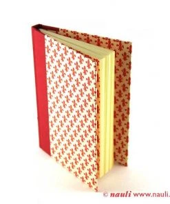 Nauli Kleines Notizbuch DIN A6 Fleur Des Lys Rot Blankobücher