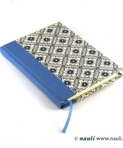 Nauli Kleines Notizbuch DIN A6 Java Blumen Blau