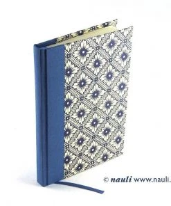 Nauli Kleines Notizbuch DIN A6 Java Blumen Blau