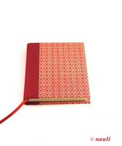 Nauli Kleines Rotes Notizbuch DIN A6 Rot Quatrefoil