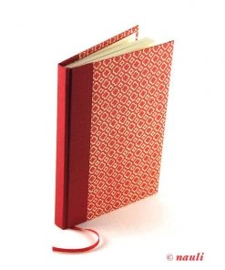 Nauli Kleines Rotes Notizbuch DIN A6 Rot Quatrefoil
