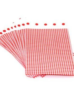 Nauli Papiertütchen Rot Weiß Karo Gepunktet Geschenkverpackungen