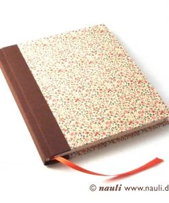 Nauli Poesiealbum Country Apricot Braunes Blümchenmeer Blankobücher