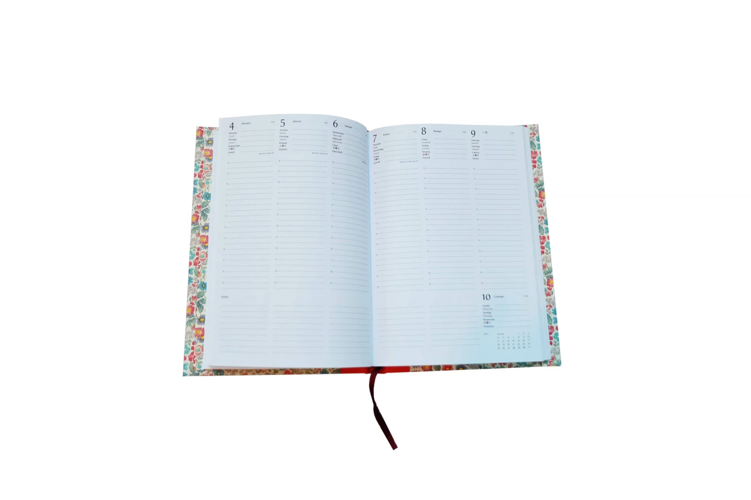 Nauli DIN A5 Wochenplaner Pinny Pattern Rot Schwarz SALE Nauli DIN A5 Wochenplaner Pinny Pattern Rot Schwarz SALE