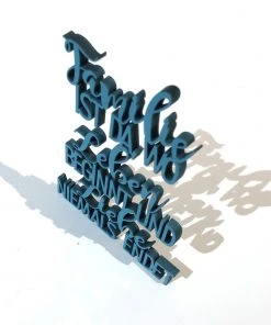 NoGallery Wanddekoration Familie Ist Da Wo Leben Beginnt Und Liebe Niemals Endet - Schriftzug Aus Holz