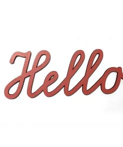 NoGallery Hello - Roter 3D Schriftzug Aus Holz Für's Kinderzimmer