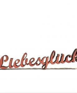 NoGallery Liebesglück - Roter 3D Schriftzug Aus Holz Wanddekoration