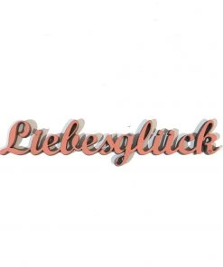 NoGallery Liebesglück - Roter 3D Schriftzug Aus Holz Wanddekoration