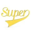 NoGallery Wanddekoration Super - Gelber 3D Schriftzug
