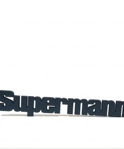 NoGallery Supermann - Jeansblau 3D Schriftzug Wanddekoration