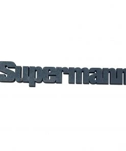 NoGallery Supermann - Jeansblau 3D Schriftzug Wanddekoration