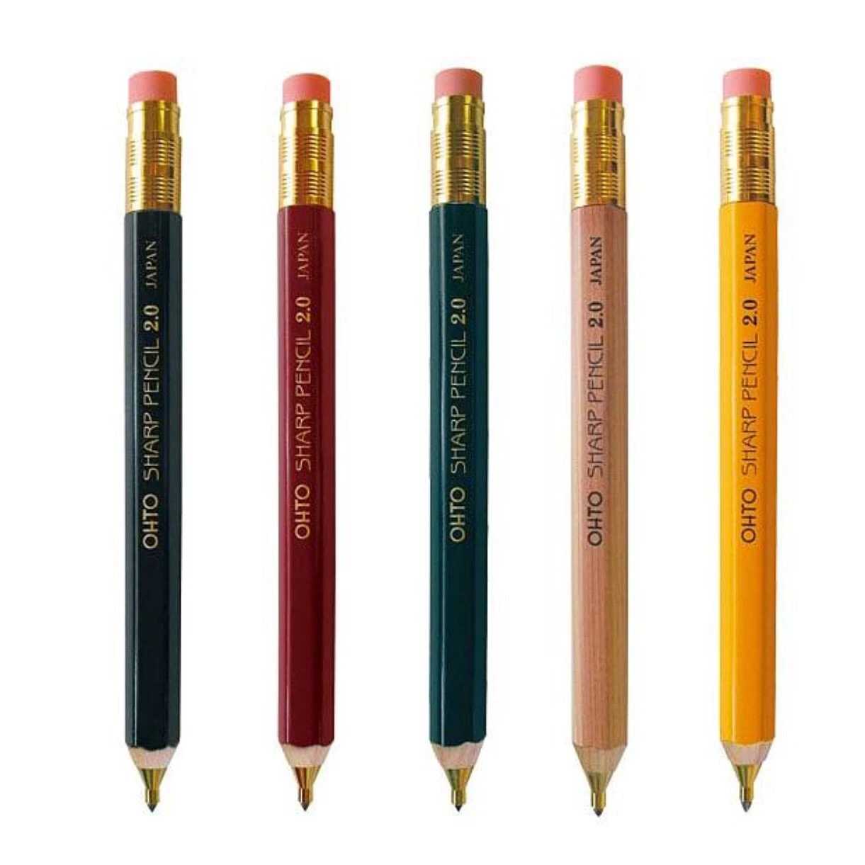 OHTO Sharp Pencil 2.0 - Druckbleistift Aus Holz Mit 2mm Mine 3 OHTO Sharp Pencil 2.0 - Druckbleistift Aus Holz Mit 2mm Mine