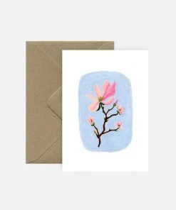 Pink Cloud Studio Grußkarte Magnolie Glückwunsch Und Grußkarten