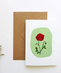 Pink Cloud Studio Glückwunsch Und Grußkarten Grußkarte Mohnblume