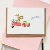 Pink Cloud Studio Grußkarte Zum Geburtstag Giraffe Im Flugzeug - Geburtstagskarte Glückwunsch Und Grußkarten