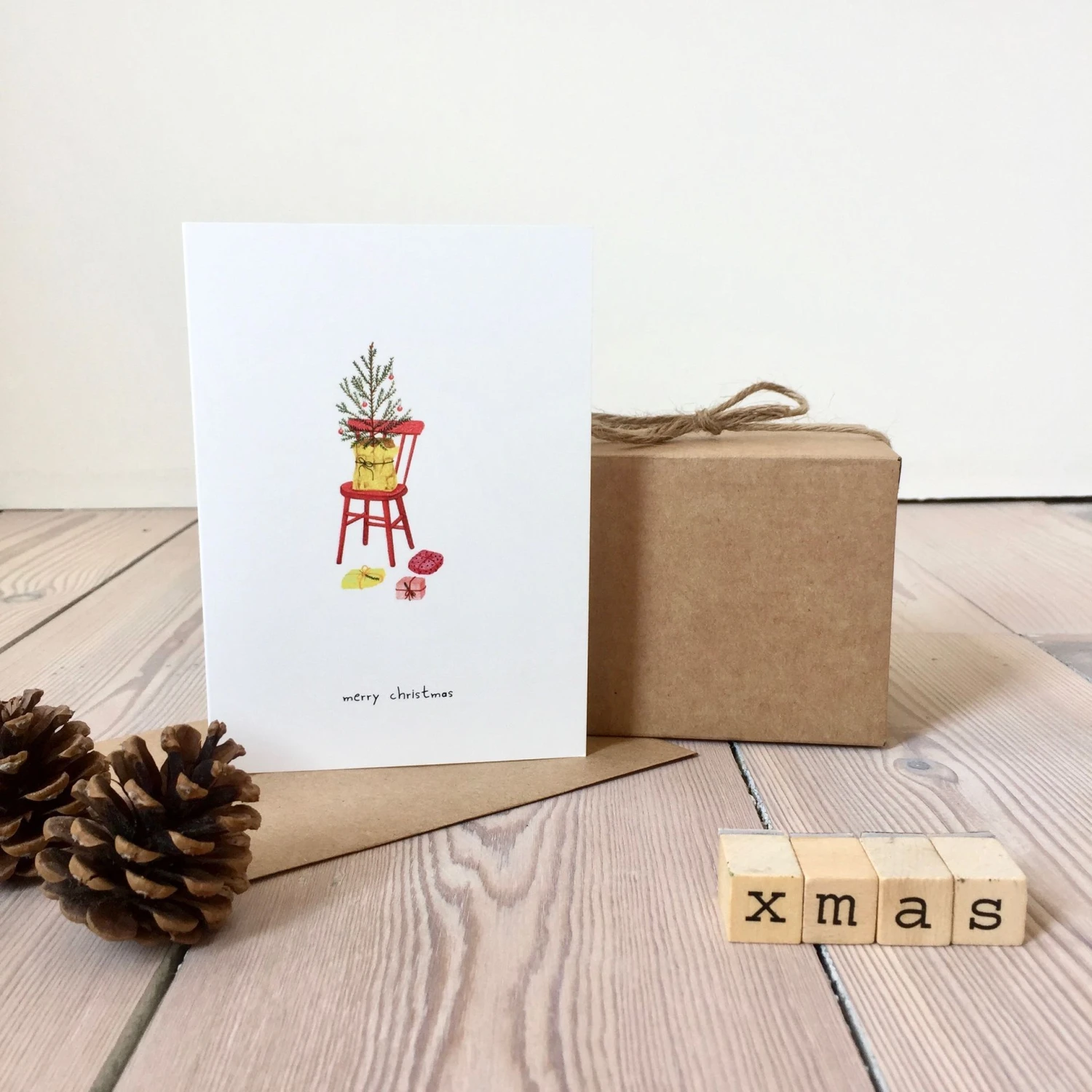 Pink Cloud Studio Merry Christmas - Grußkarte Pink Cloud Studio Merry Christmas - Grußkarte