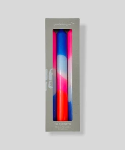Pink Stories Dip Dye Neonkerzen- Neonpink Blau - Blue Moon Kerzen Und Kerzenständer