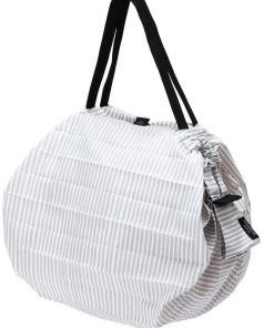 Shupatto Graue Kompakte Falttasche M - Stripes (Sen)