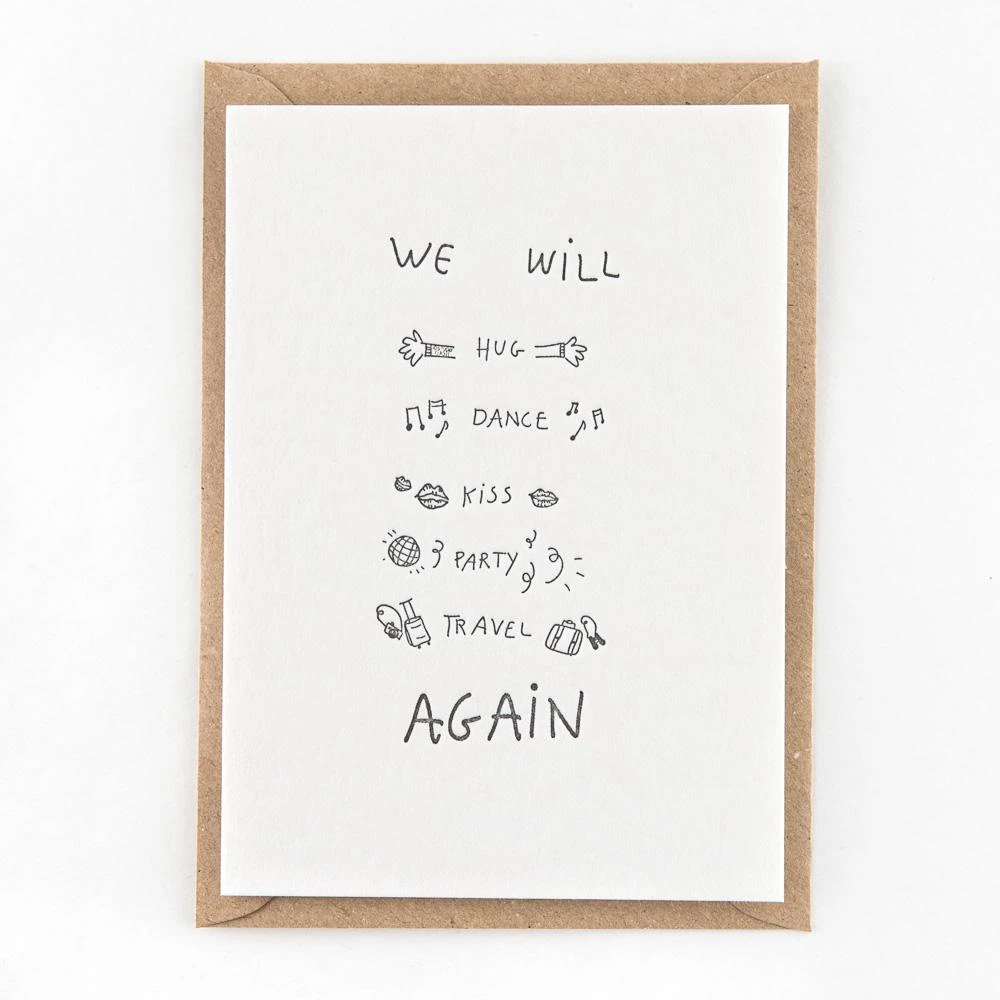 Studio Flash Letterpress Grußkarte - We Will Again... Glückwunsch Und Grußkarten 3 Studio Flash Letterpress Grußkarte - We Will Again... Glückwunsch Und Grußkarten